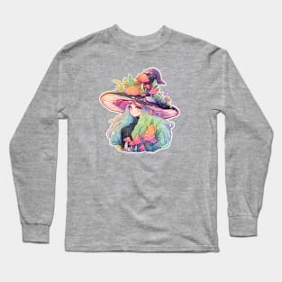 Pastel Goth Cute Mushroom Witch Long Sleeve T-Shirt